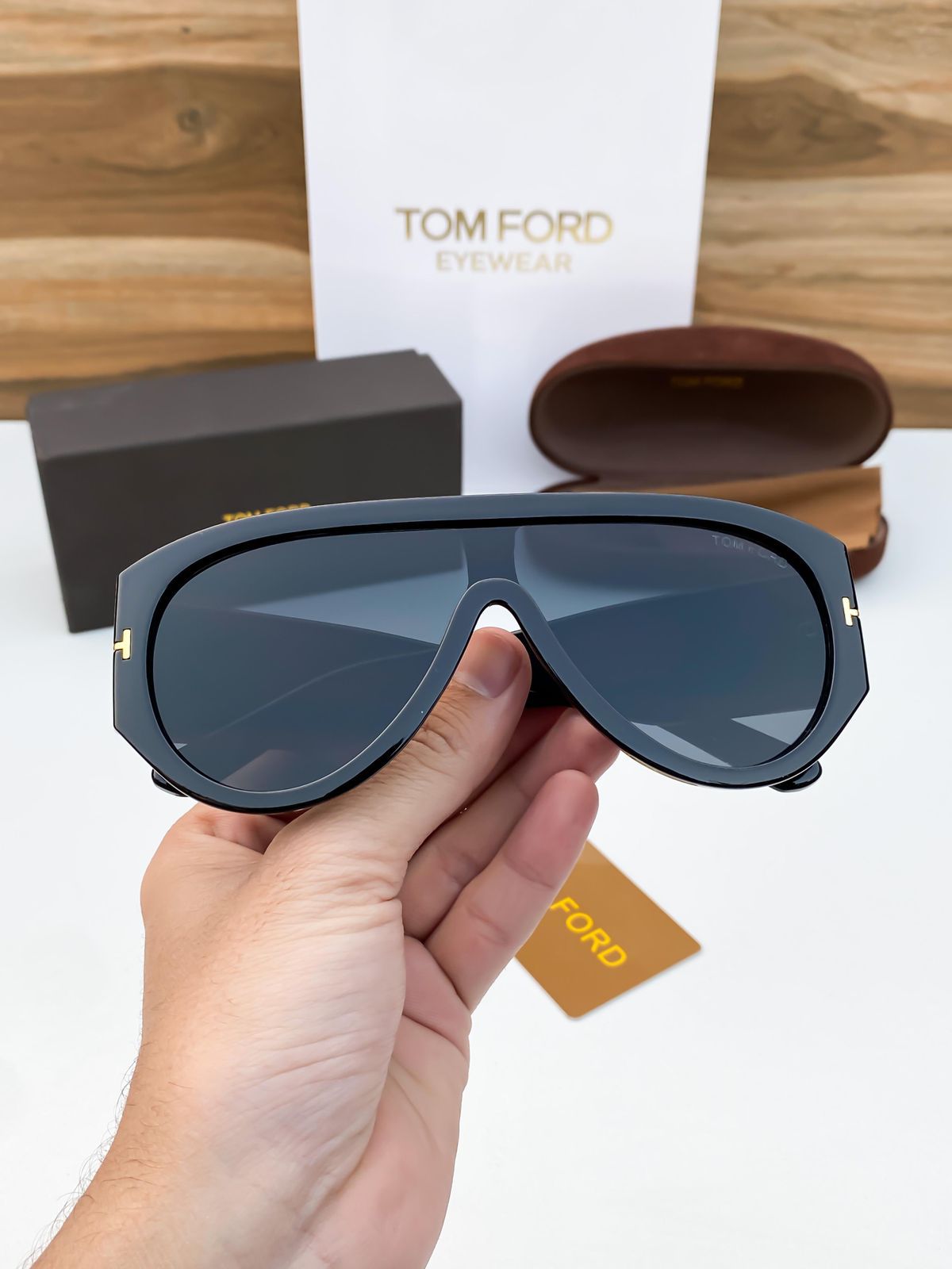 Tom-Ford-Aviator-Gold-Brown-Metal-Frame-1 Tom Ford Aviator Gold-Brown Metal Frame - Image 1