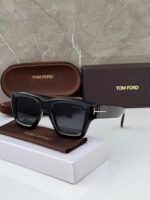 Tom Ford Rectangular Black Sunglasses