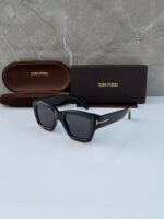 Tom Ford Rectangular Black Sunglasses - Image 5