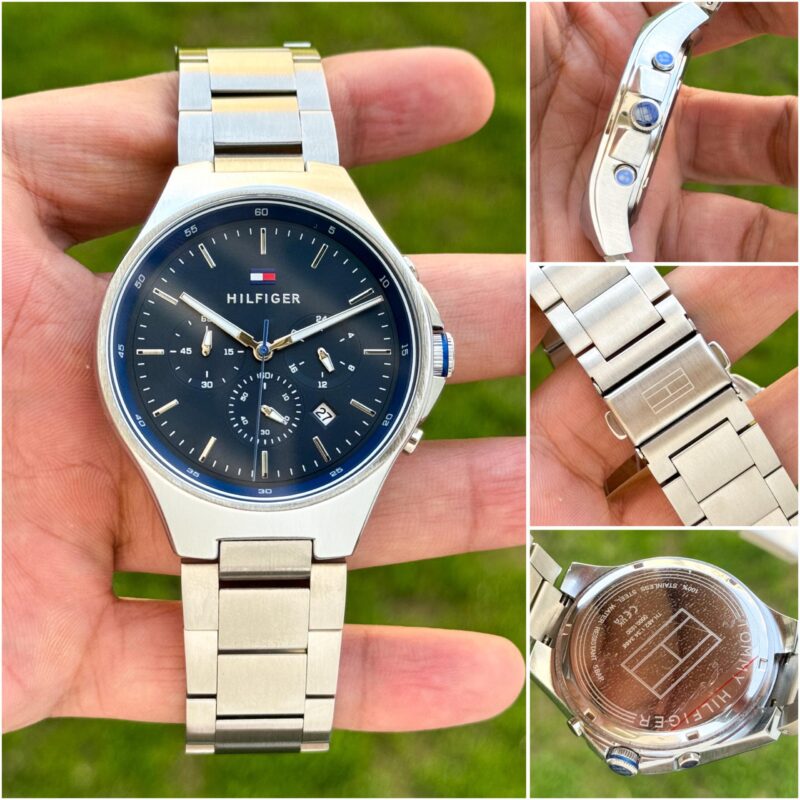 Tommy-Hilfiger-Chronograph-44MM-Dial-Silver-1 Tommy Hilfiger Chronograph 44MM Dial Silver - Image 1