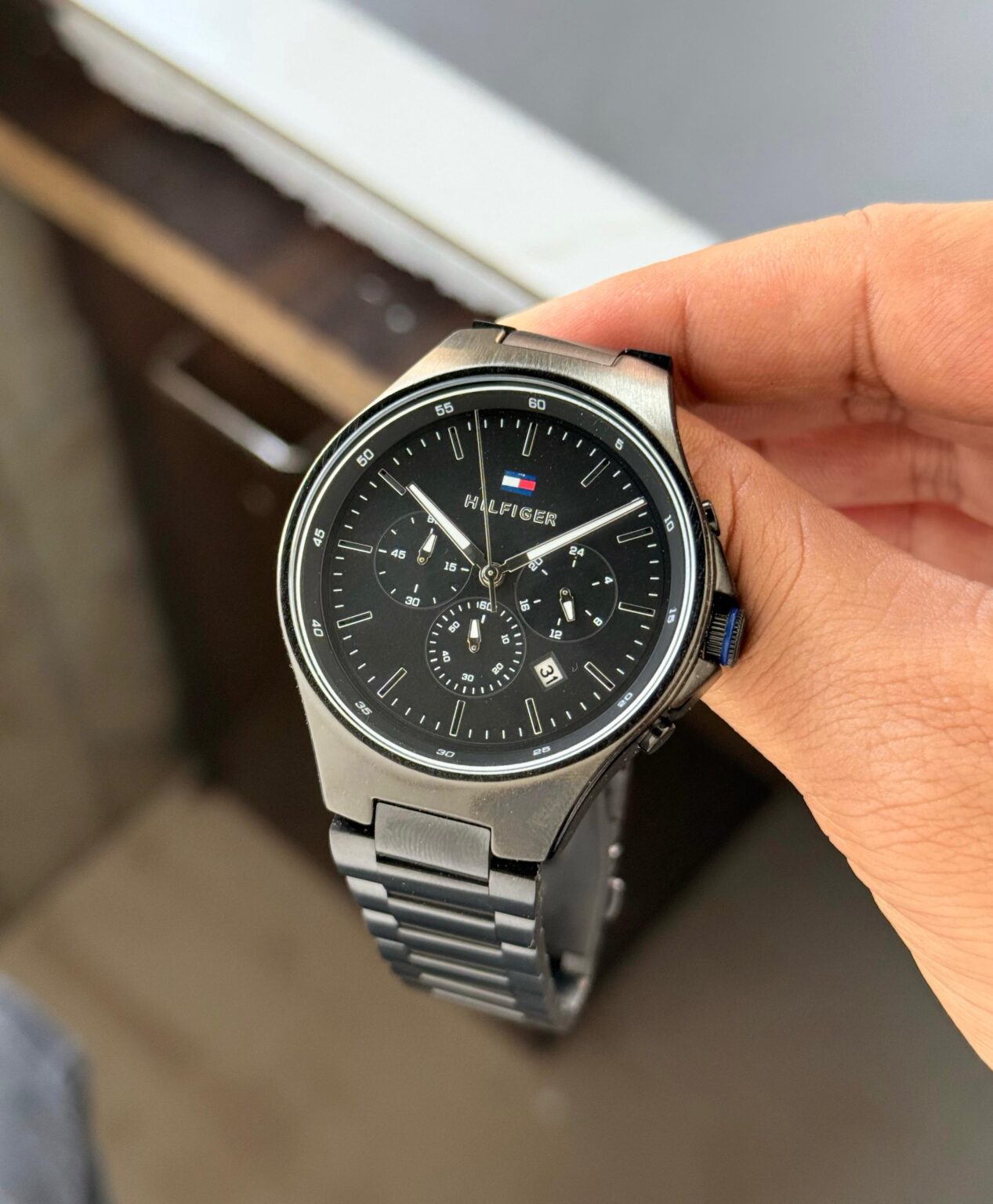 Tommy-Hilfiger-Justin-Modern-Chronograph-Black-Dial-43mm-Quartz-1 Tommy Hilfiger Justin Modern Chronograph Black Dial 43mm Quartz - Image 1