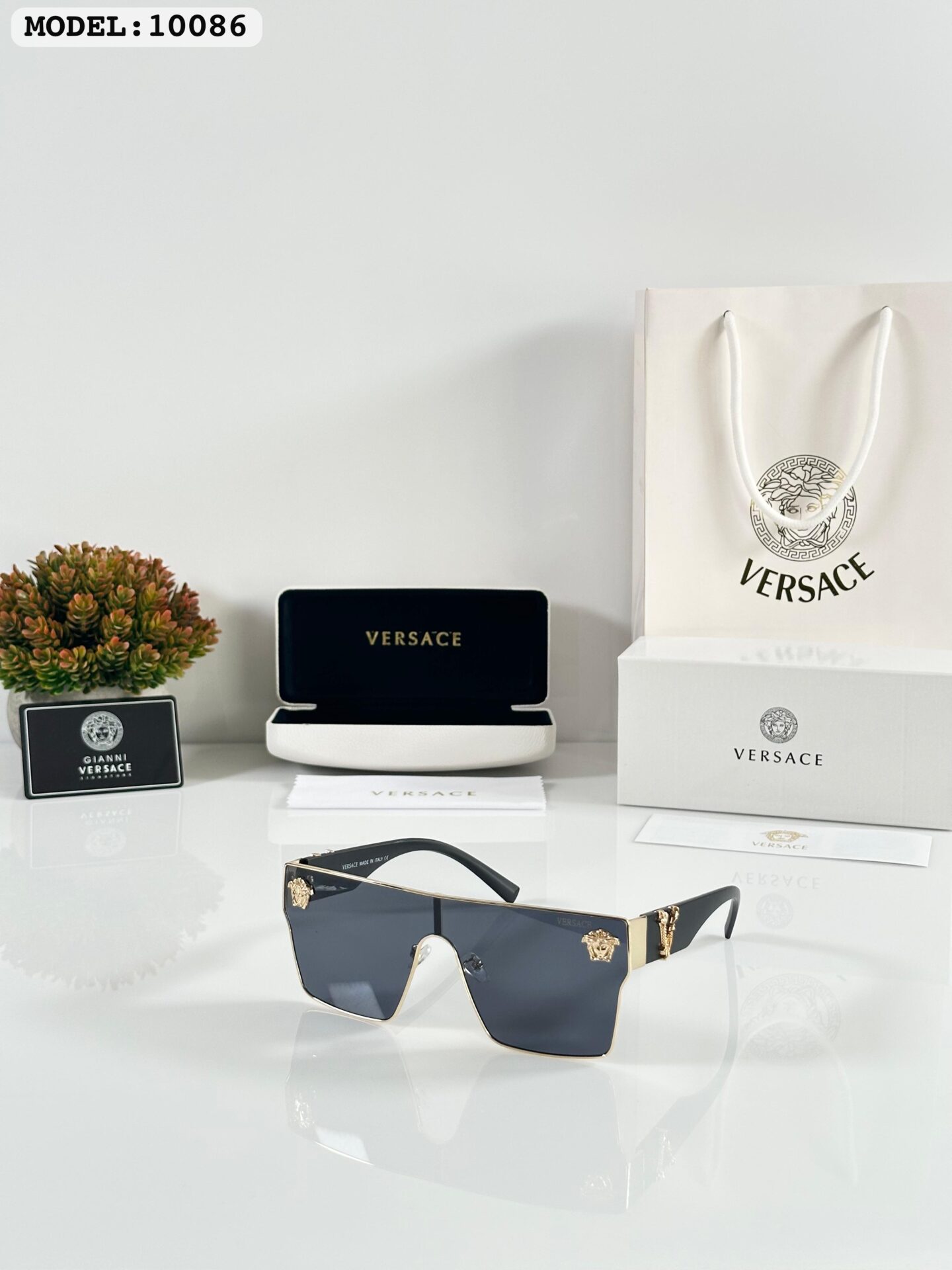 Versace-10086-Oversized-Black-Sunglasses-Metal-Frame-1 Versace 10086 Oversized Black Sunglasses Metal Frame - Image 1