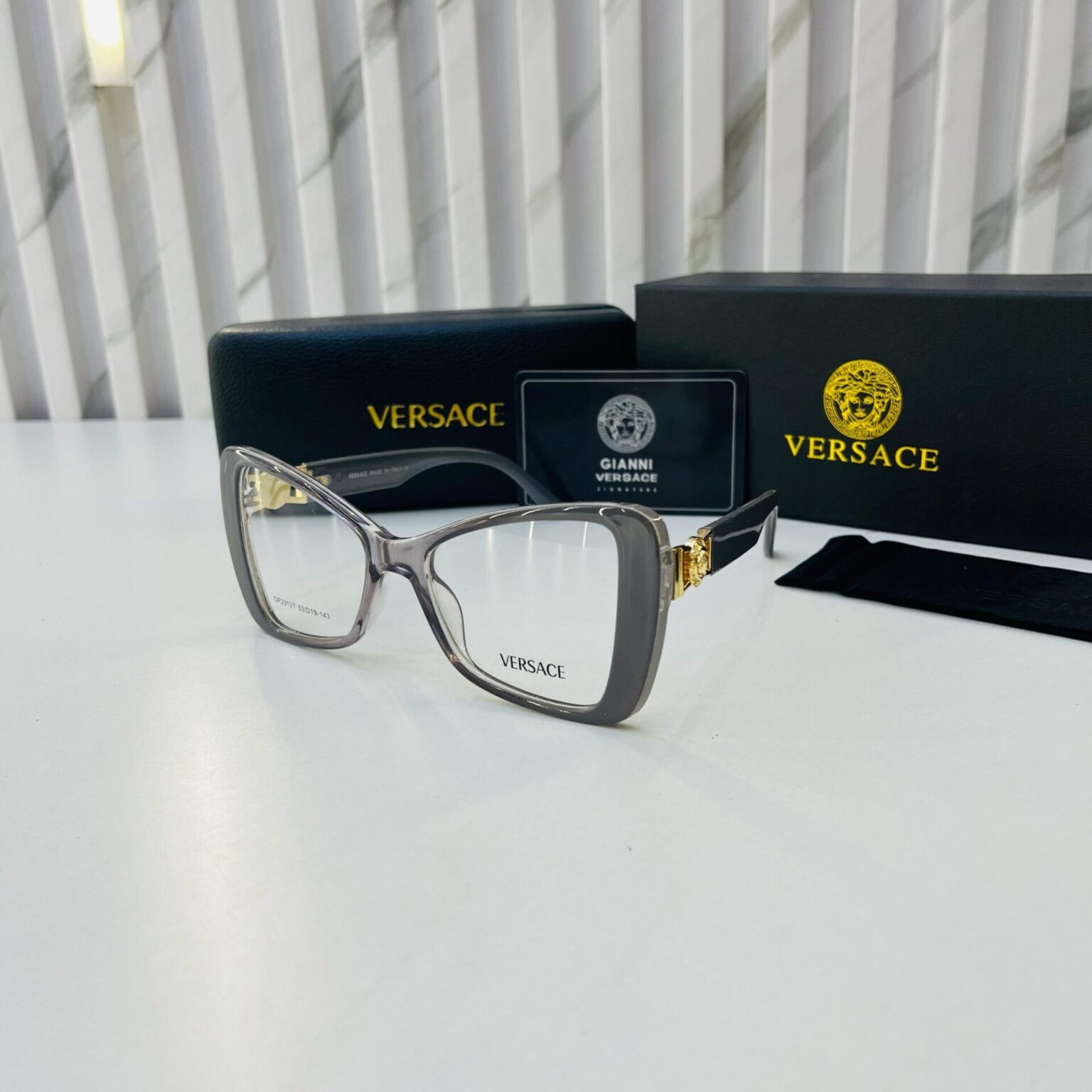 Versace-Eyeglass-C08E03-16-UV-Protection-One-Size-1 Versace Eyeglass C08E03-16 UV Protection One Size - Image 1