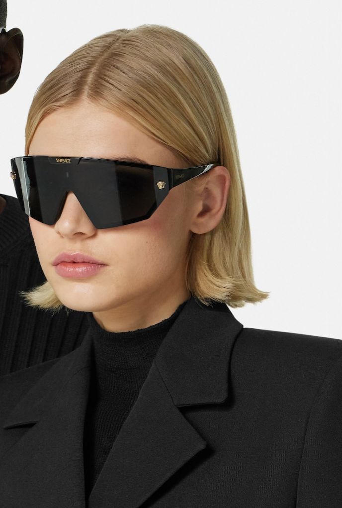 Versace-Medusa-Horizon-Black-Gold-Oversized-Sunglasses-1 Versace Medusa Horizon Black-Gold Oversized Sunglasses - Image 1
