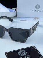Versace Medusa Square Black Gold Sunglasses - Image 5