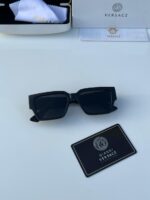 Versace Medusa Square Black Gold Sunglasses - Image 7