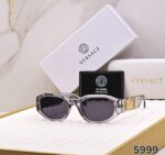 Versace Medusa Sunglasses Black-White-Grey Acetate - Image 3