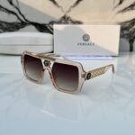 Versace Square Beige Brown Gradient Sunglasses