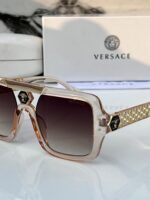 Versace Square Beige Brown Gradient Sunglasses - Image 2