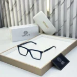 Versace Square Black Eyeglasses - One Size - UV Protection