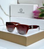 Versace Square Polarized Black Transparent Sunglasses - Image 3