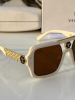 Versace Sunglasses Rectangular Off-White Brown Gradient - Image 2