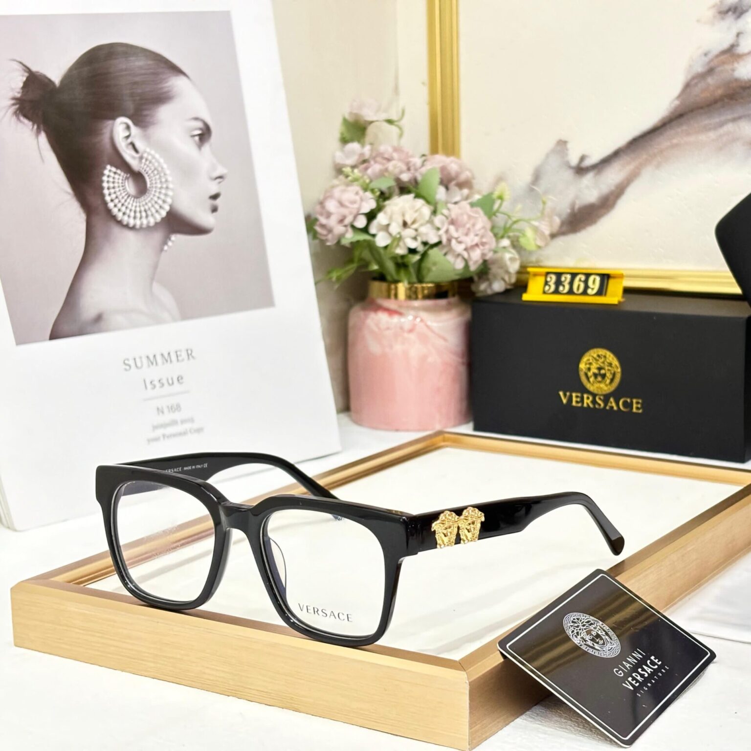Versace-Unisex-Optical-Frame-C09E13-7-UV-Protection-1 Versace Unisex Optical Frame C09E13-7 UV Protection - Image 1