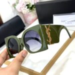 YSL Oversized Logo Sunglasses Black - Image 2