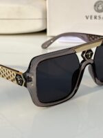 Versace Rectangular Sunglasses Gray/Black - Image 2